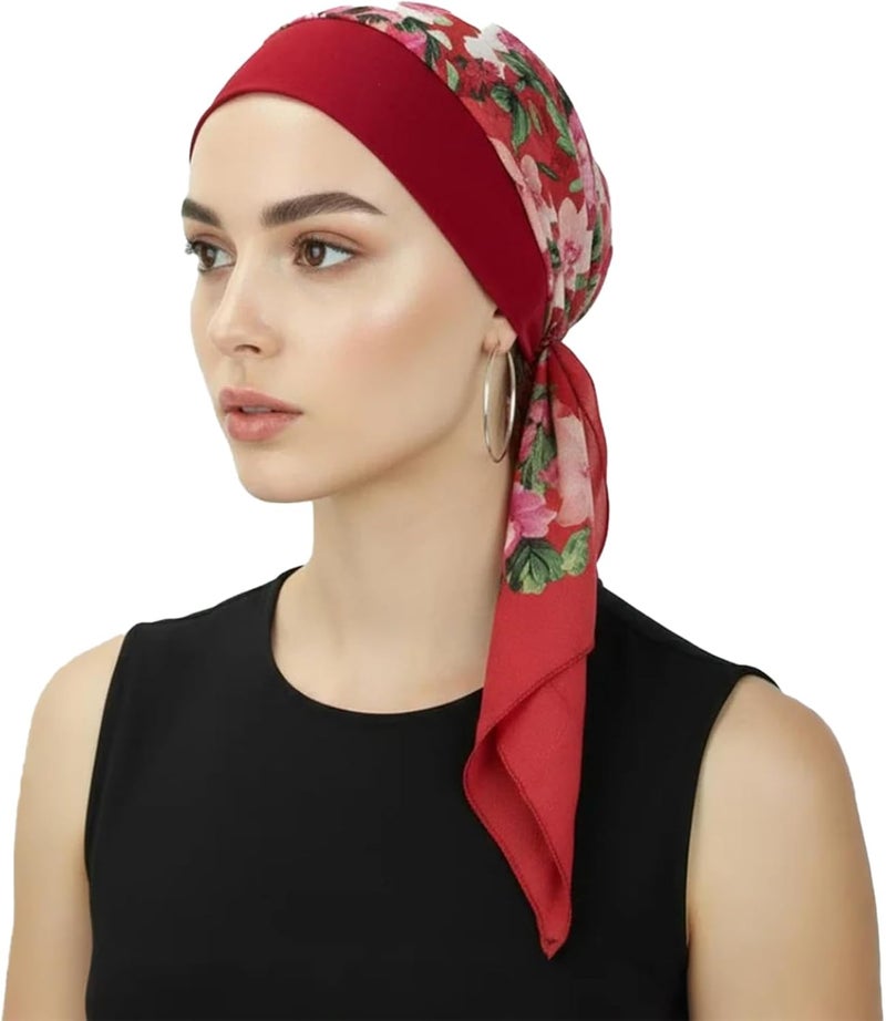 FADACHY Chemo Headwear for Women,Chemo Caps Lightweight for Summer with Head Scarf,Silky Soft Hair Turbans Fashion - Image 2